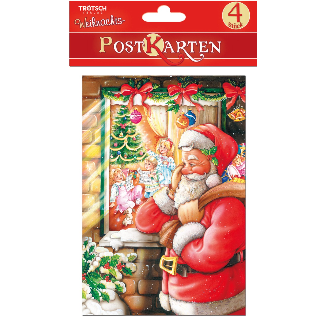 4er-Set Weihnachtspostkarten
