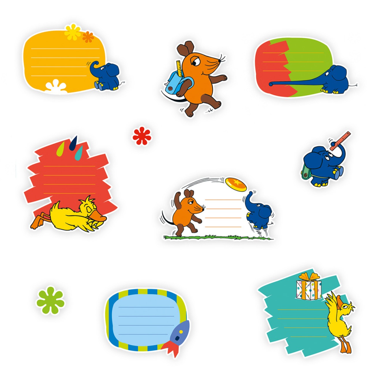 DIE MAUS Namenssticker Maus