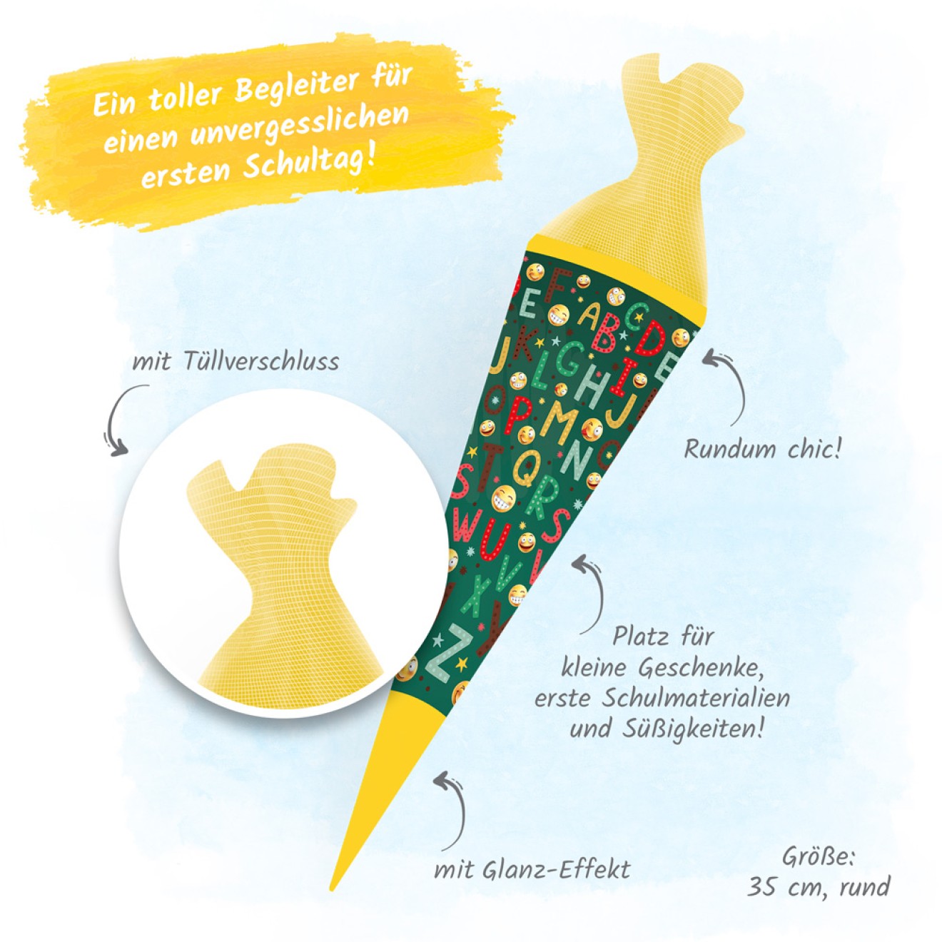 Schultüte ABC Smile 35 cm
