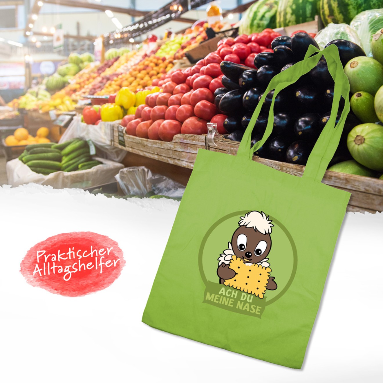 UNSER SANDMÄNNCHEN Stoffbeutel Pitti Keks