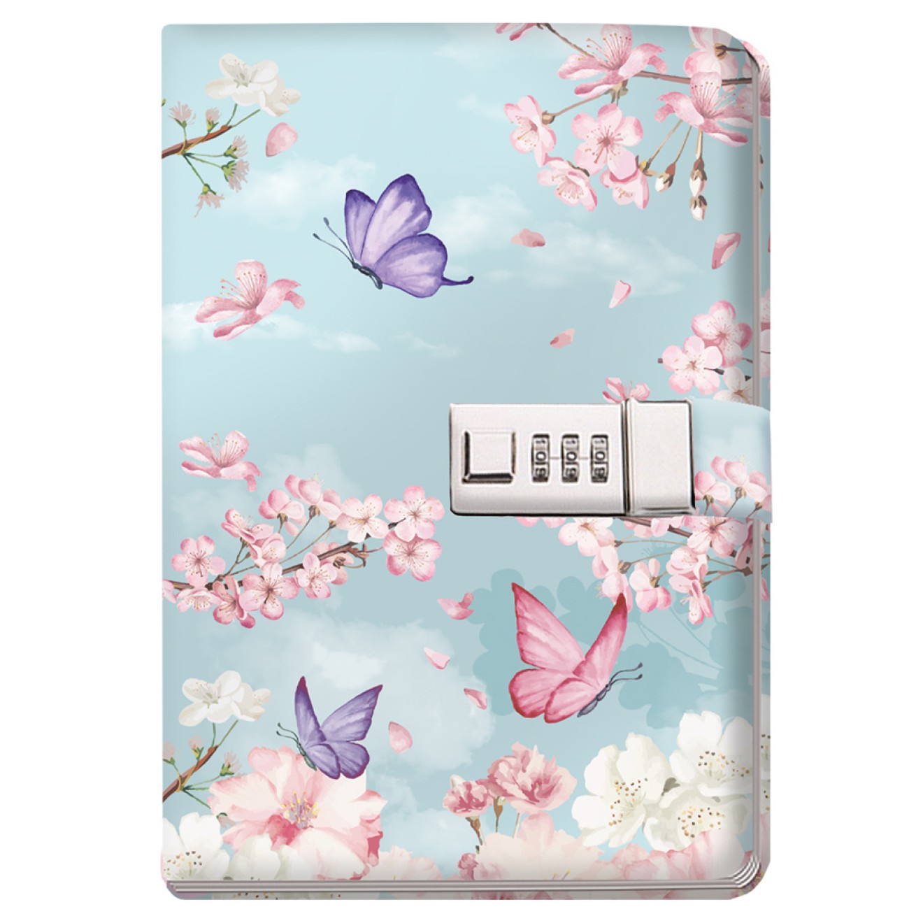 Tagebuch mit Zahlenschloss "Spring"