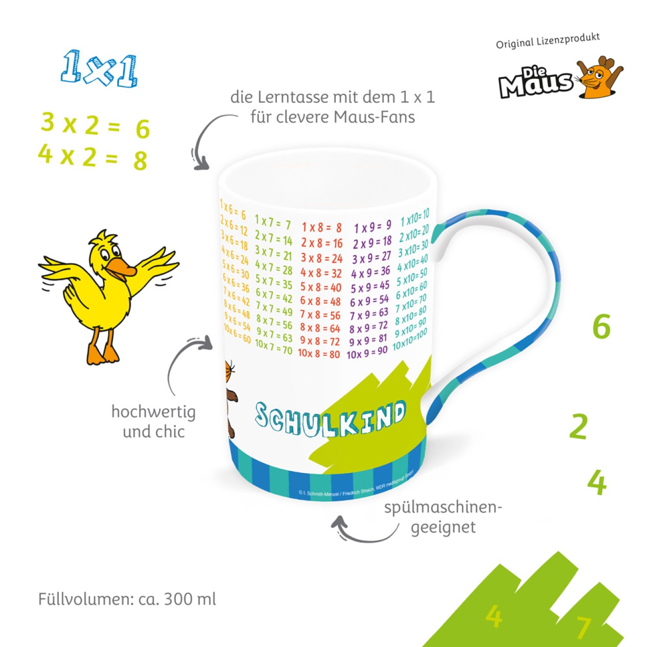 Die Maus Lerntasse 1 x 1