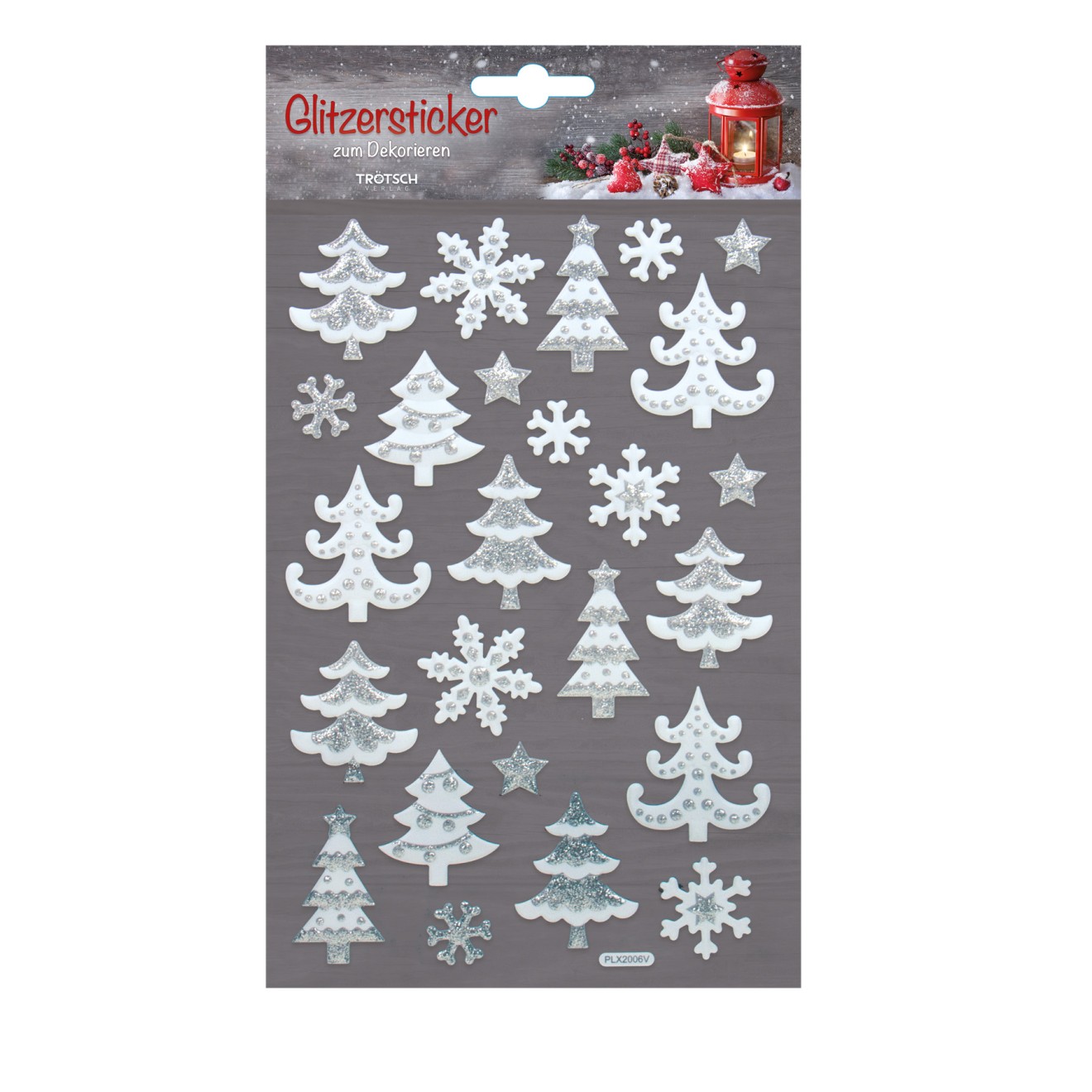 Vinatge Weihnachts-Glitzersticker