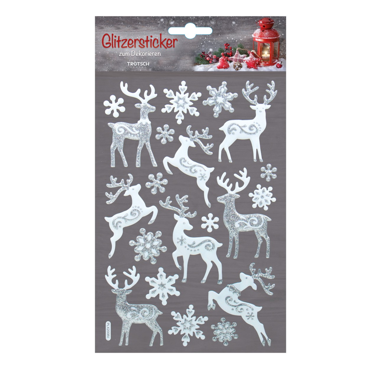 Weihnachtsidylle Glitzersticker