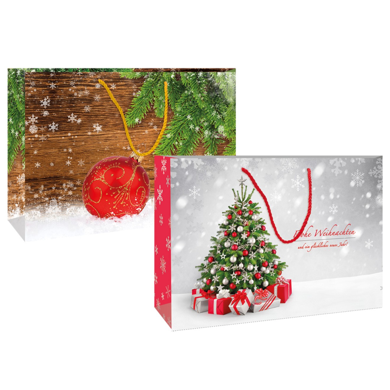 Weihnachts-Glitzertasche XL quer
