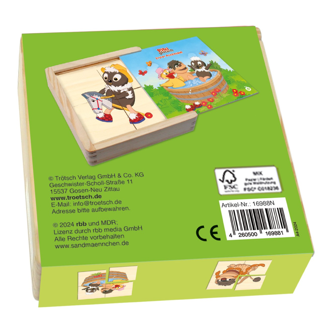 UNSER SANDMÄNNCHEN Erster Puzzlespaß "Pittiplatsch"
