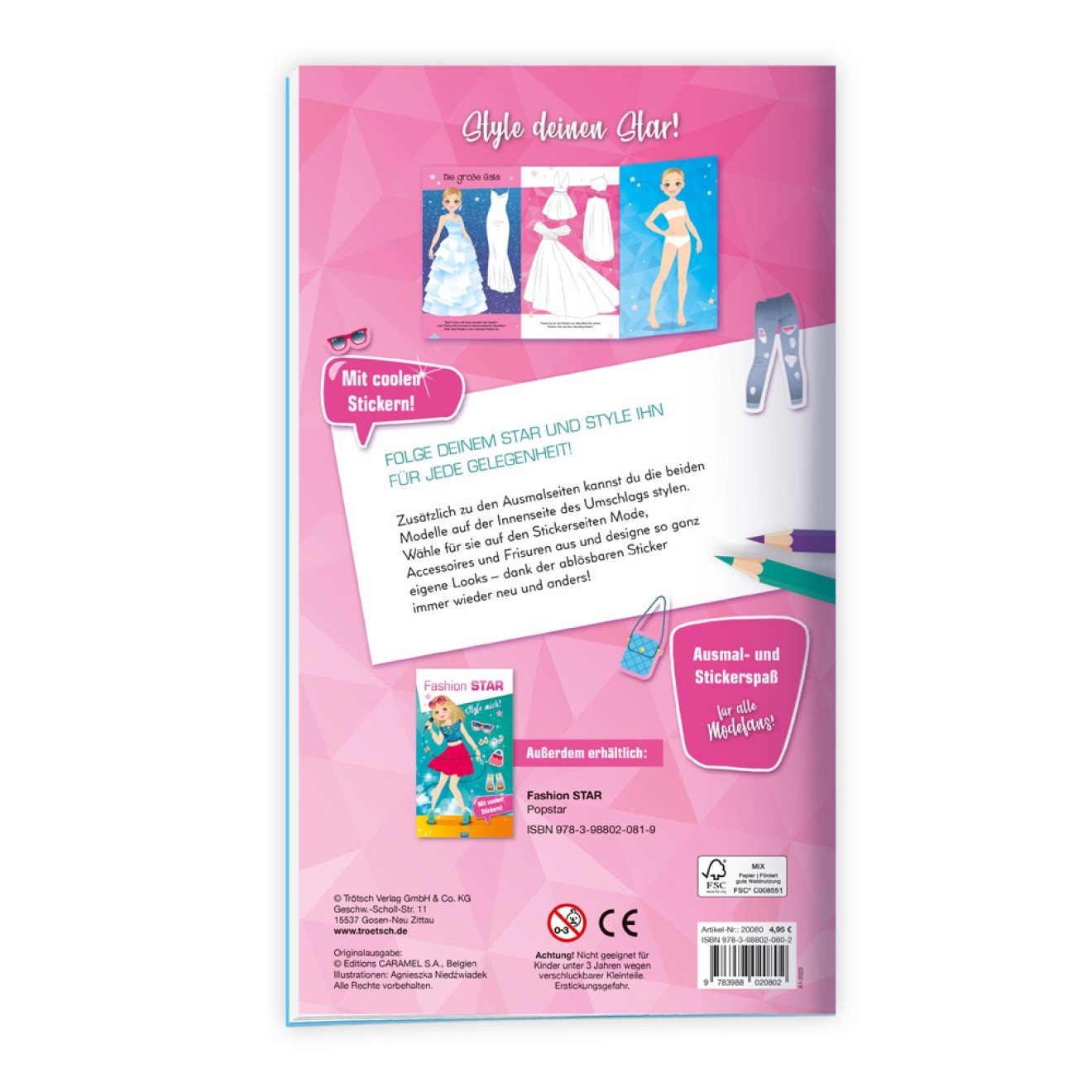 Stickermalbuch "Fashion Star - Filmstar"