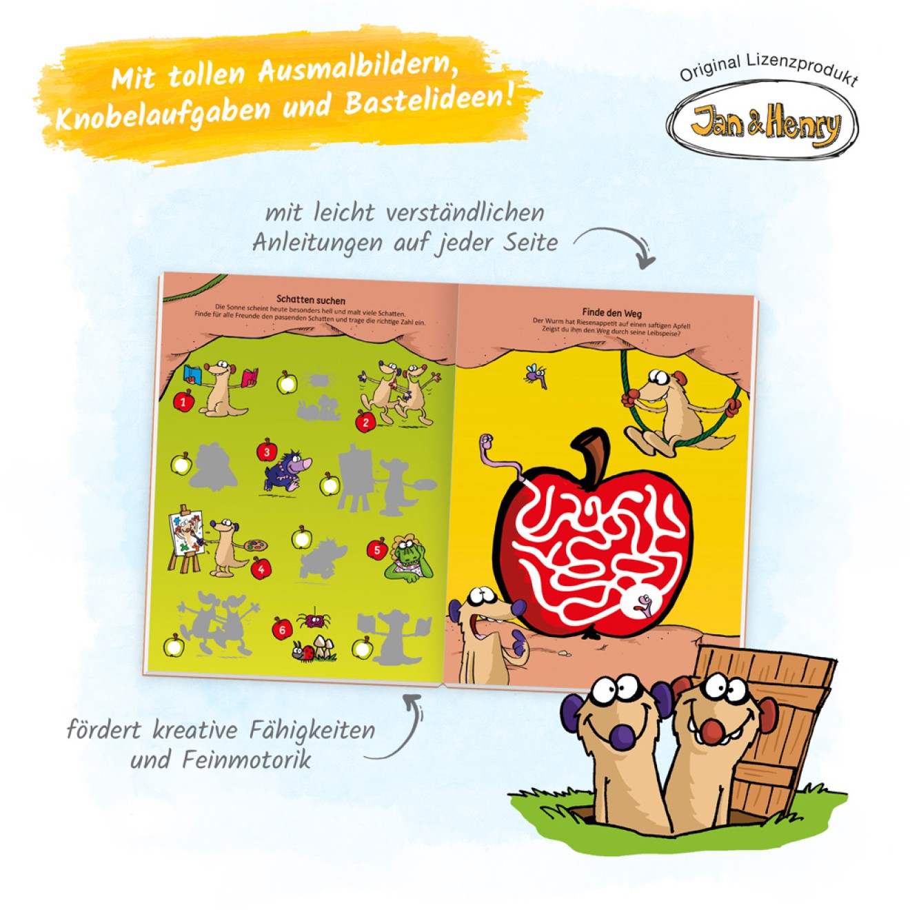Jan & Henry Spiel-und Malbuch