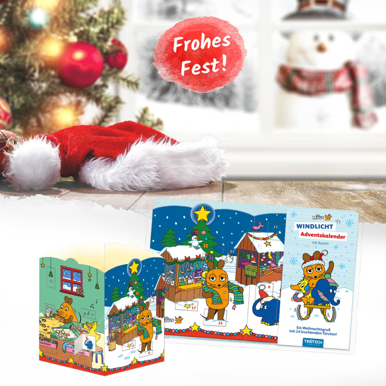 Die Maus Windlicht-Adventskalender
