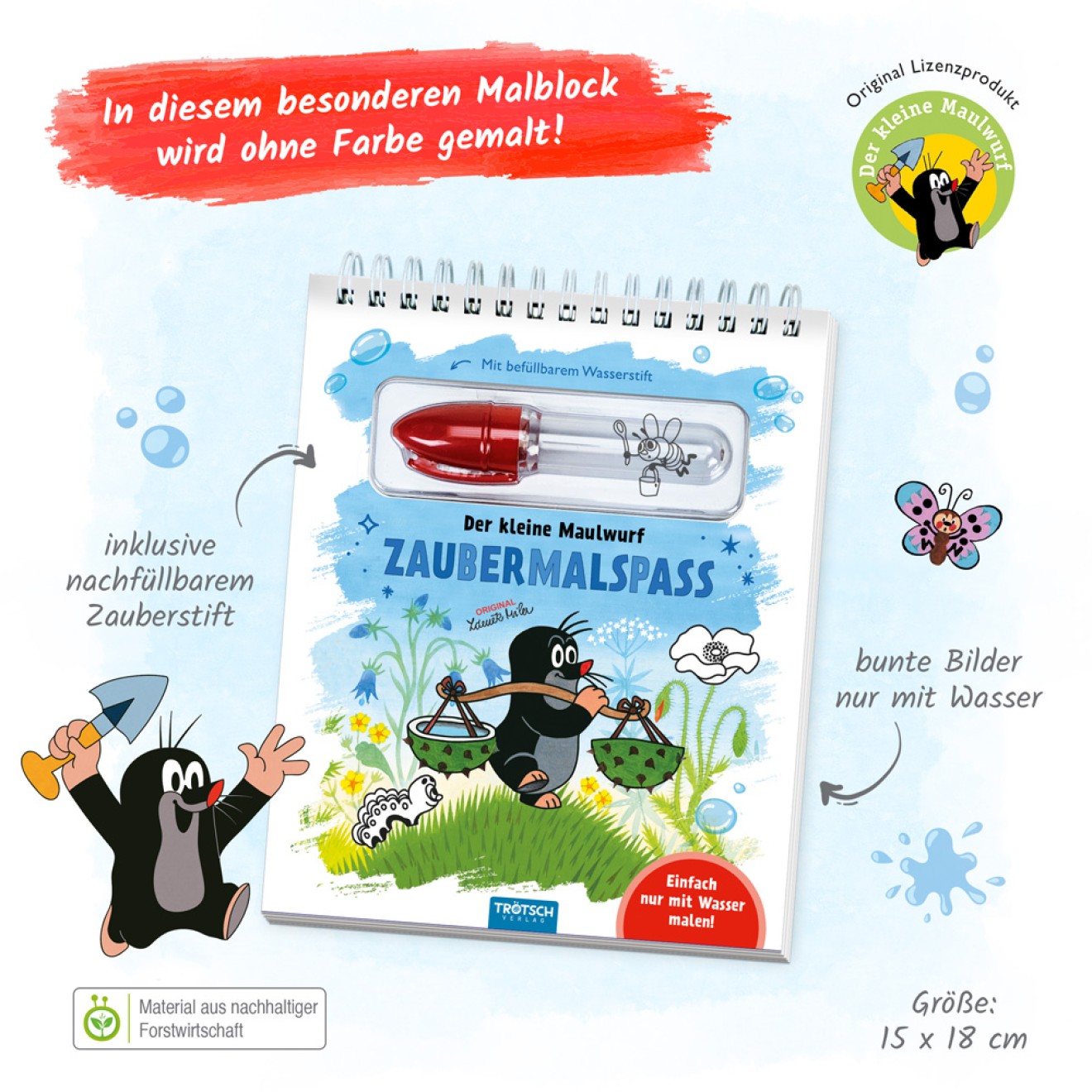 DER KLEINE MAULWURF Zaubermalspaß