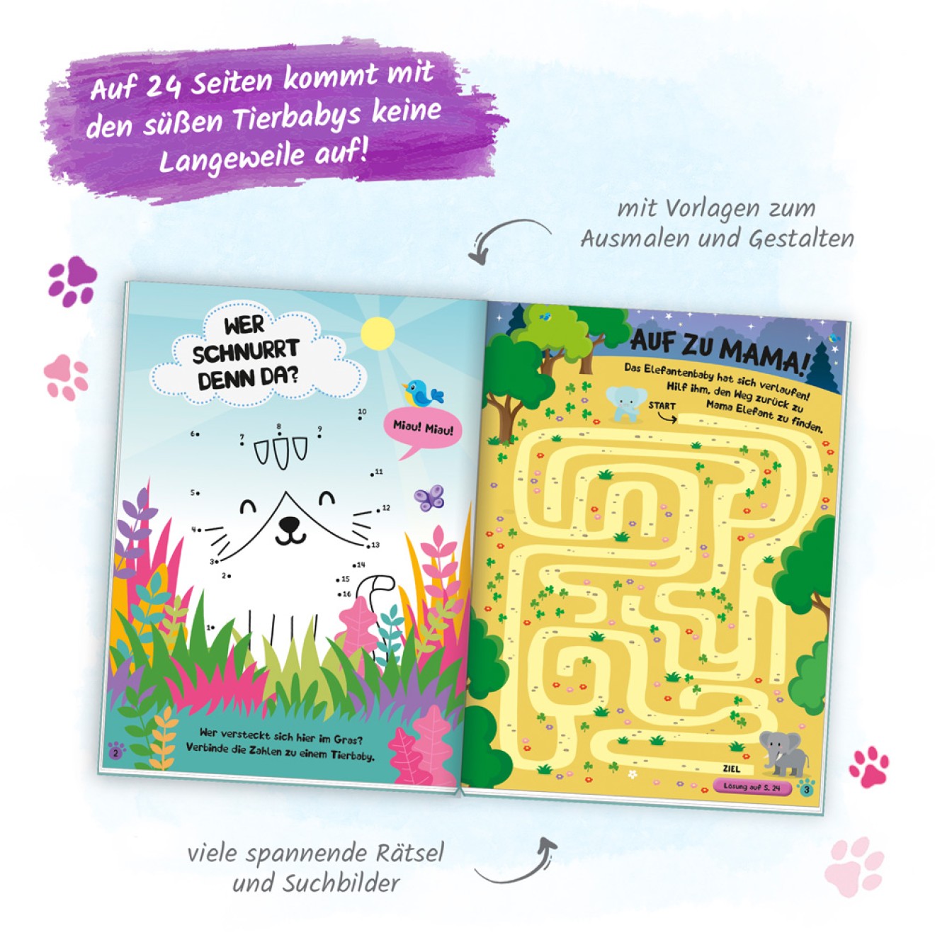 Mal- & Bastelbuch "Tierbabys - basteln, malen, rätseln"