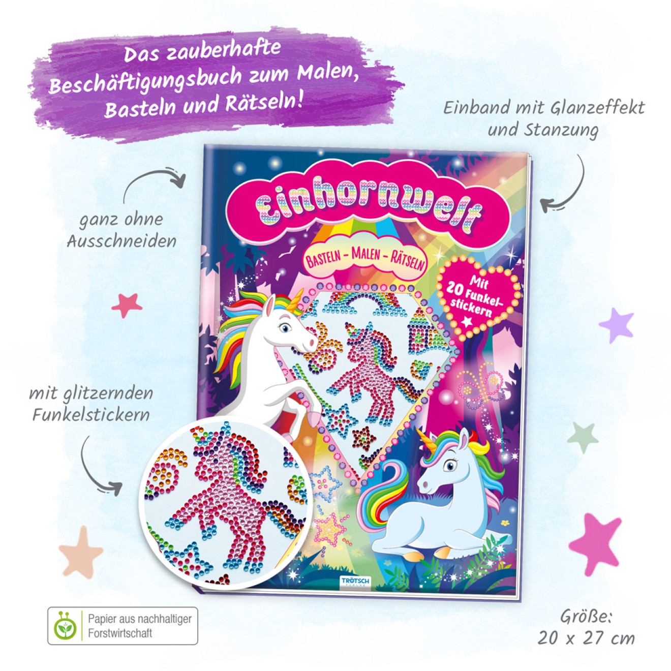 Mal- & Bastelbuch "Einhornwelt - basteln, malen, rätseln"