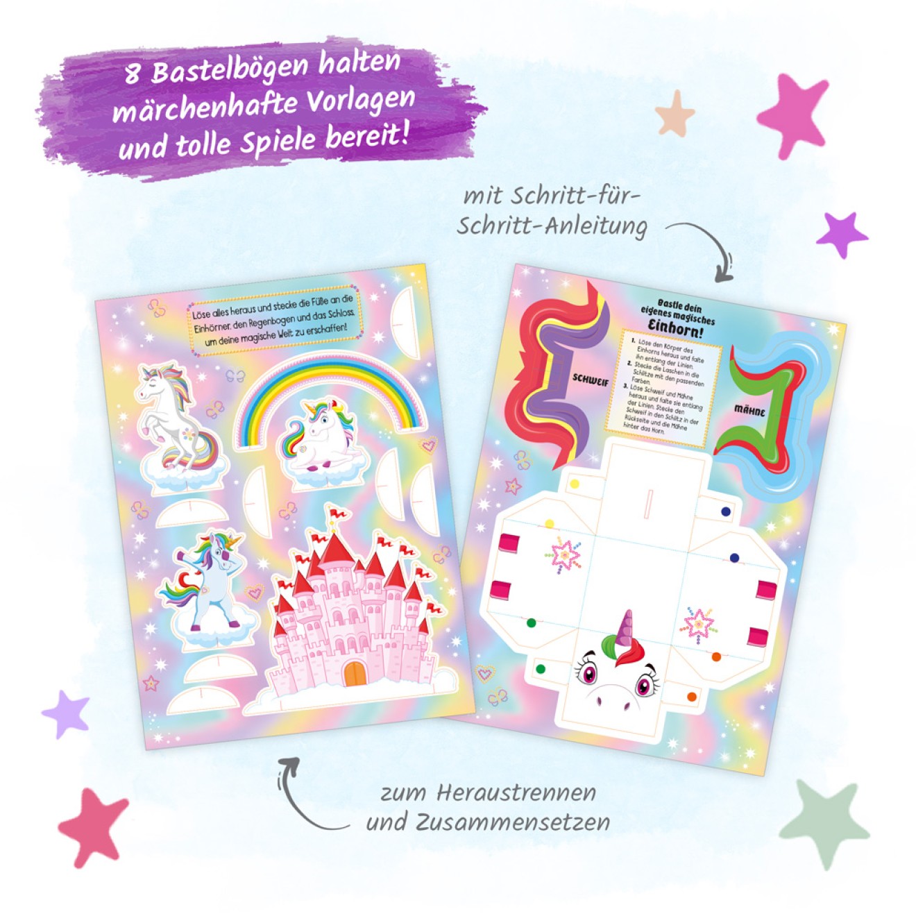 Mal- & Bastelbuch "Einhornwelt - basteln, malen, rätseln"