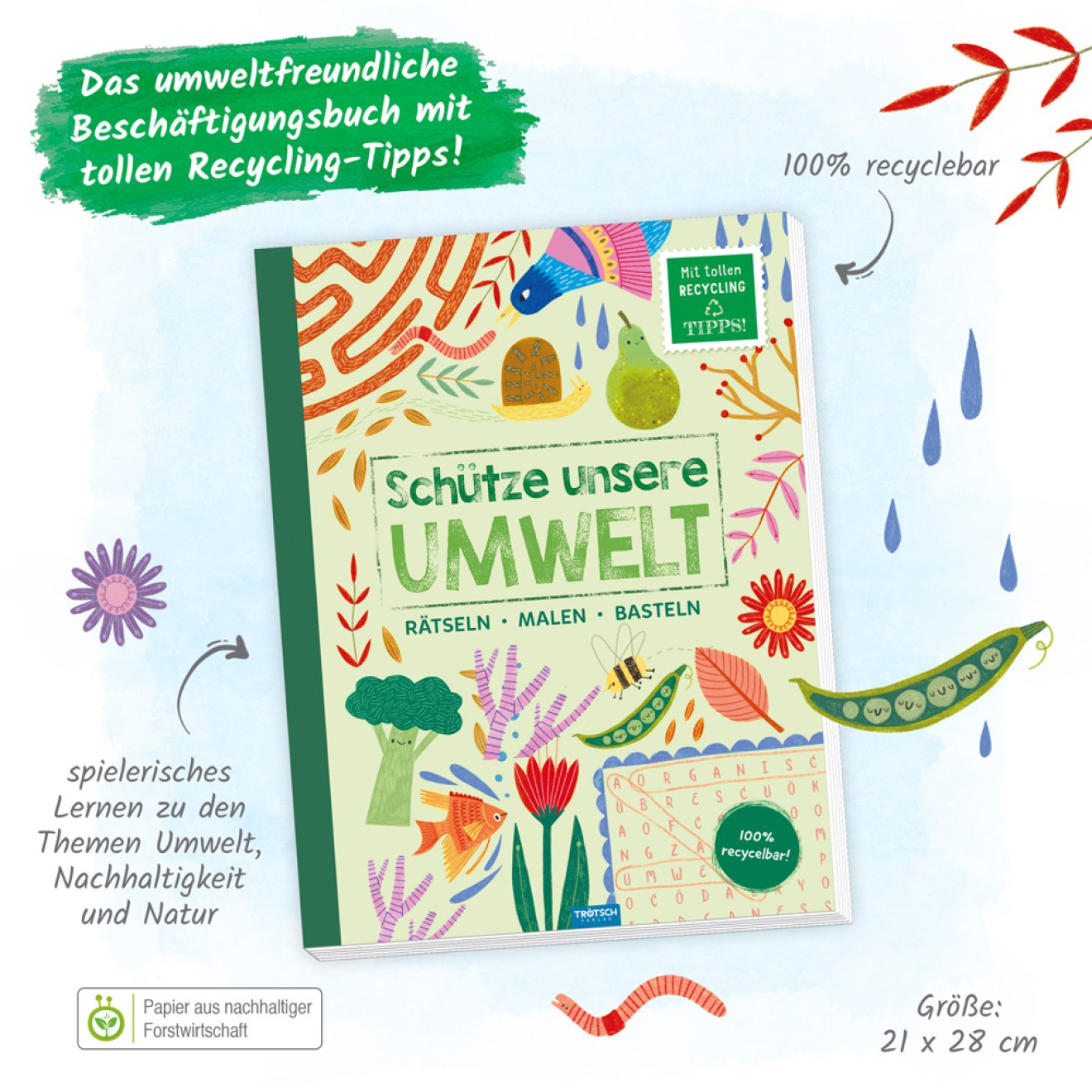 Beschäftigungsbuch "Schütze unsere Umwelt-Natur"