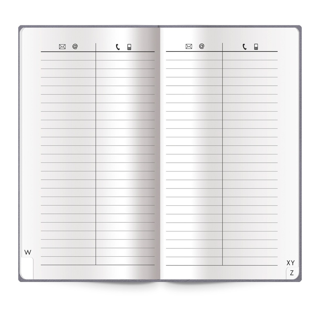 Adressbuch Soft anthrazit slim