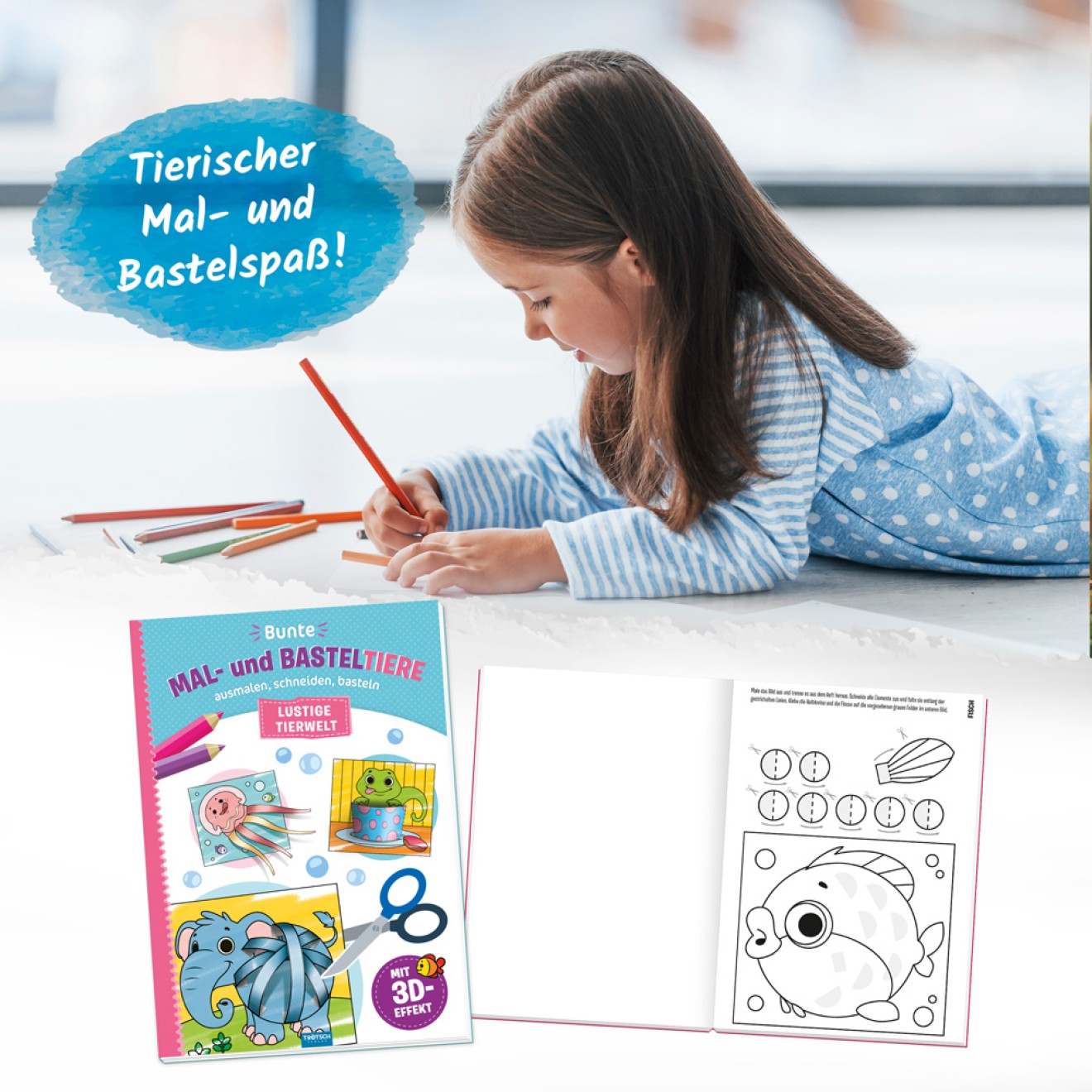 Bunte Mal- und Basteltiere "Lustige Tierwelt"
