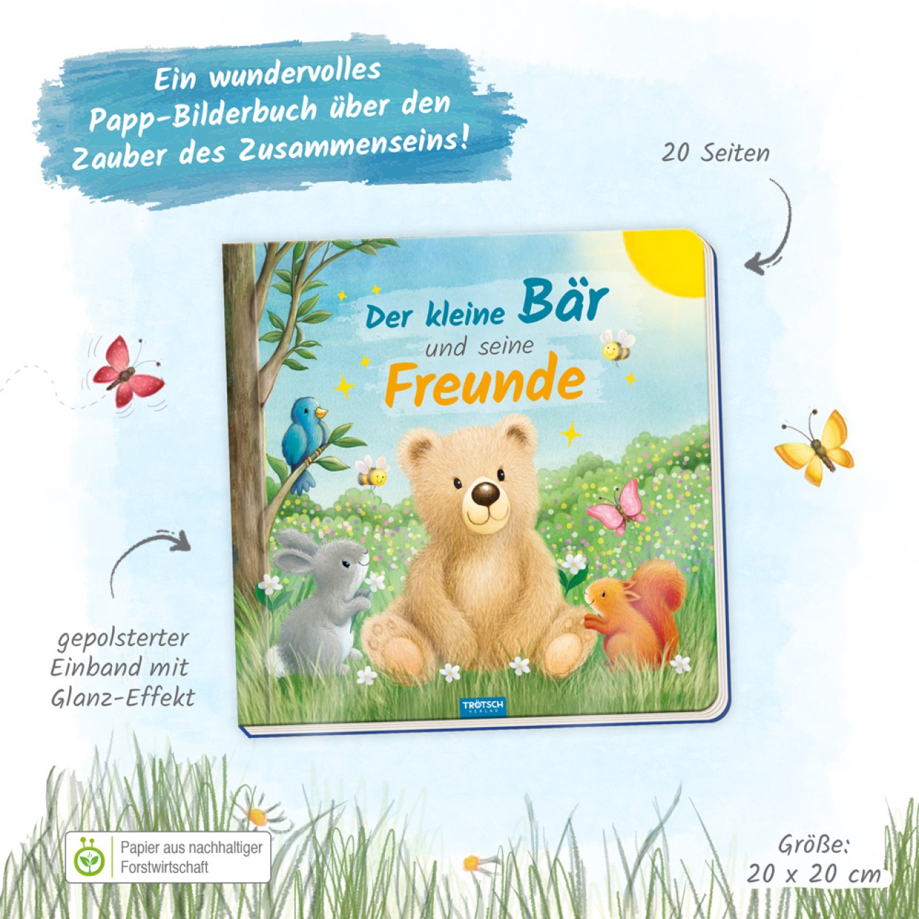 Pappenbuch "Der kleine Bär und seine Freunde"