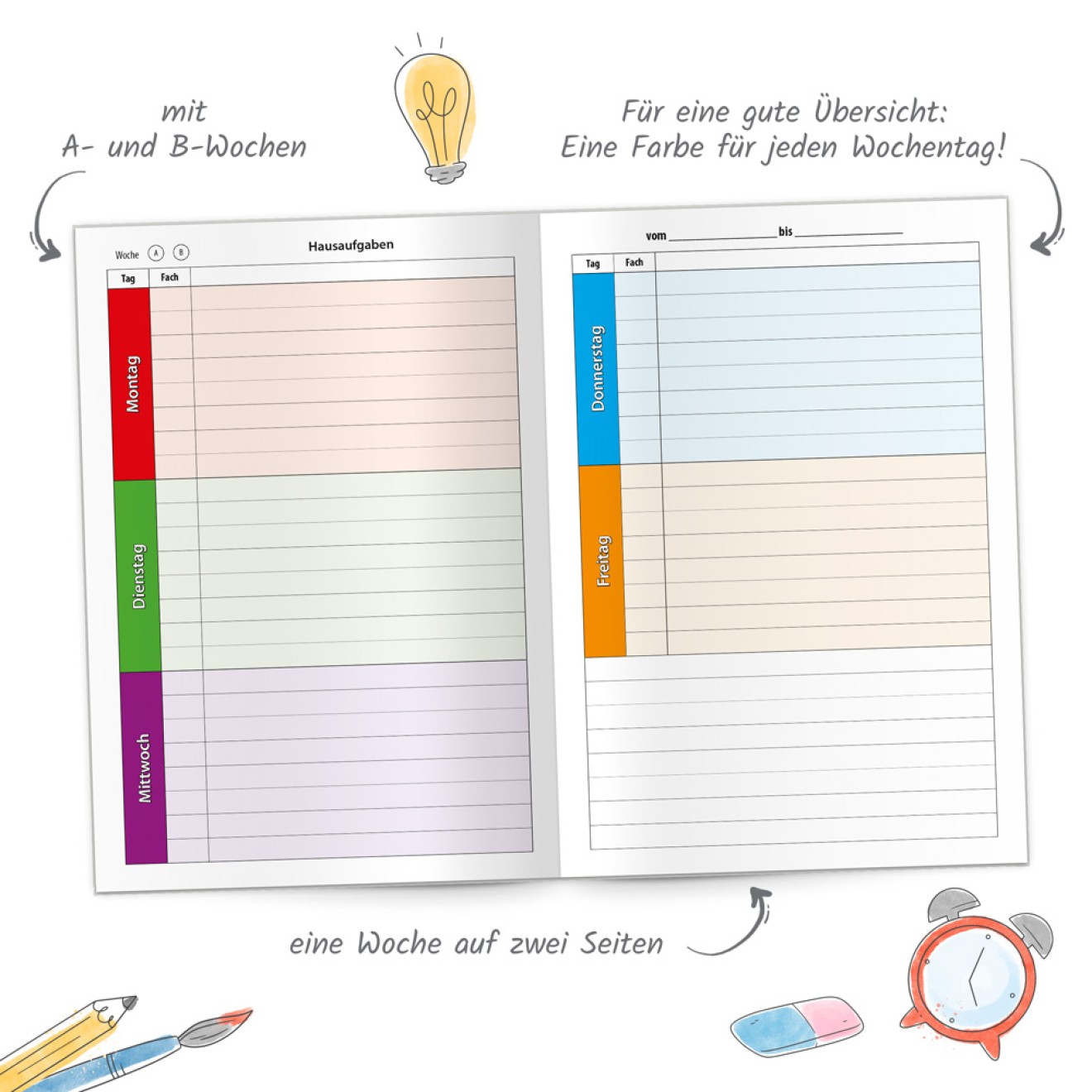 Hausaufgabenheft Grundschule Monstertruck