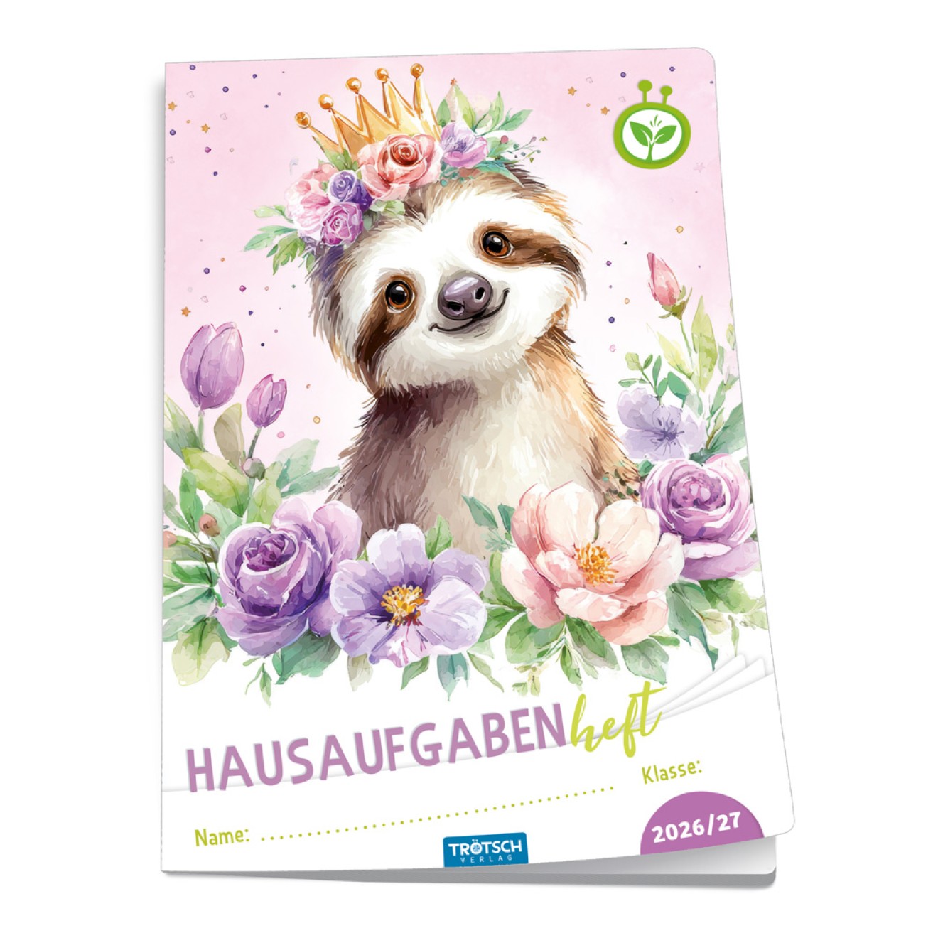 Hausaufgabenheft Faultier26/27