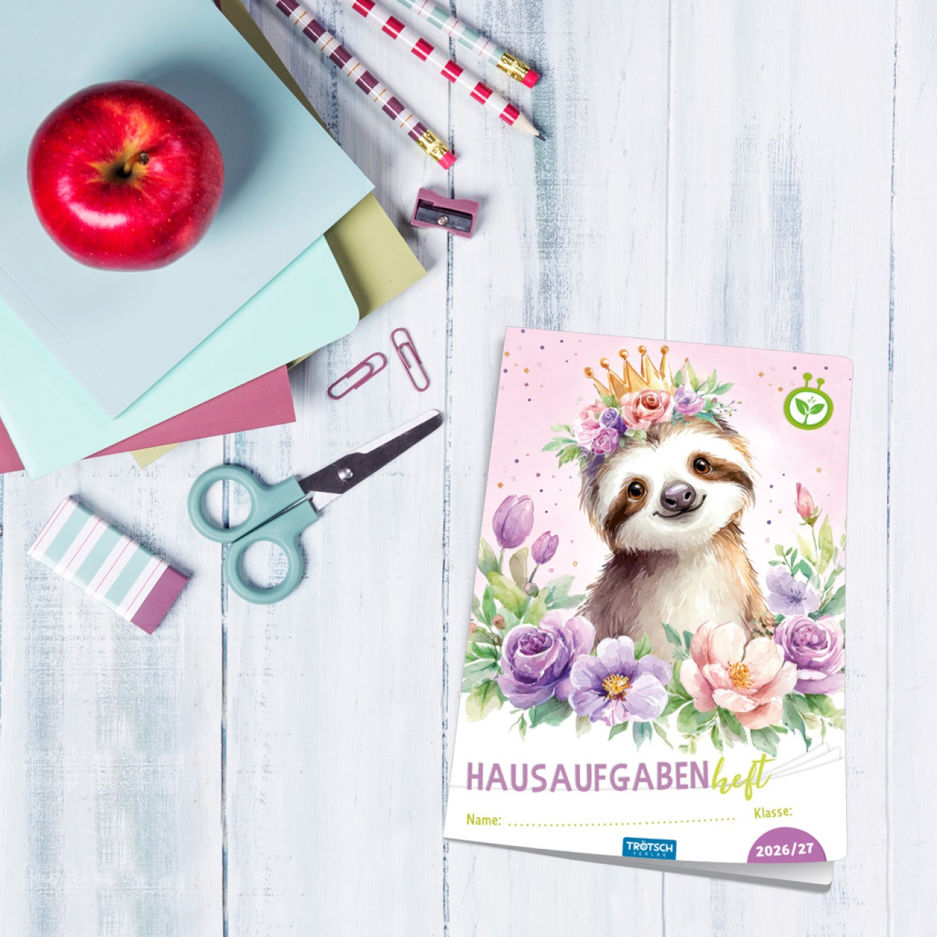 Hausaufgabenheft Faultier26/27