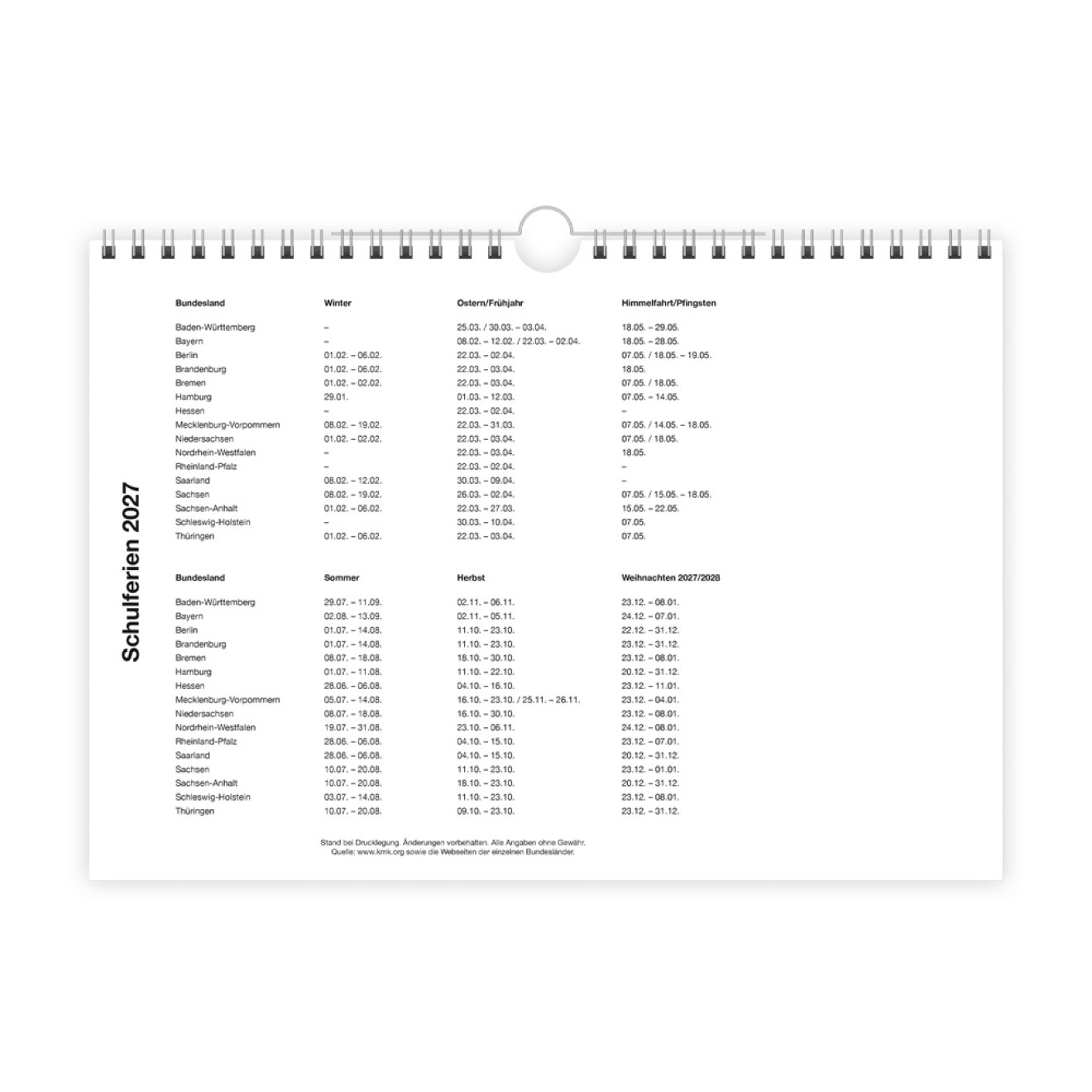 Monatsterminer Montasterminkalender Fotocover 2027