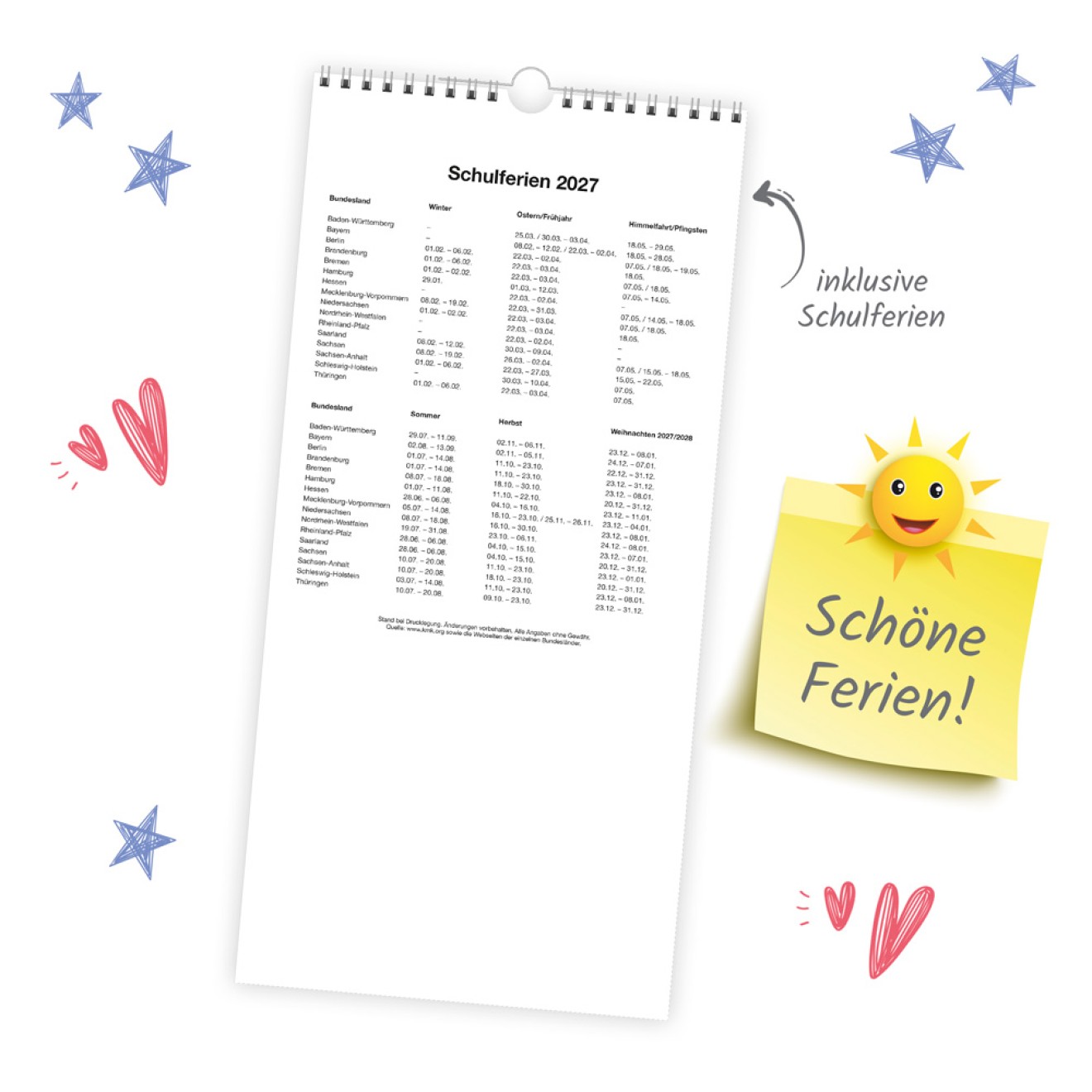 Familienkalender Spruchreif 2027