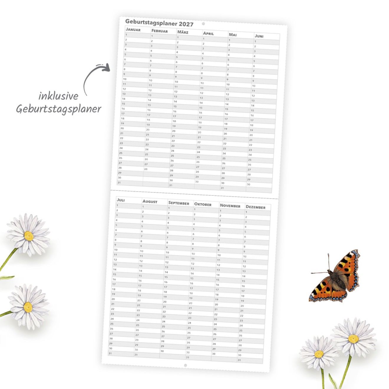 Broschürenkalender Blumenkalender 2027