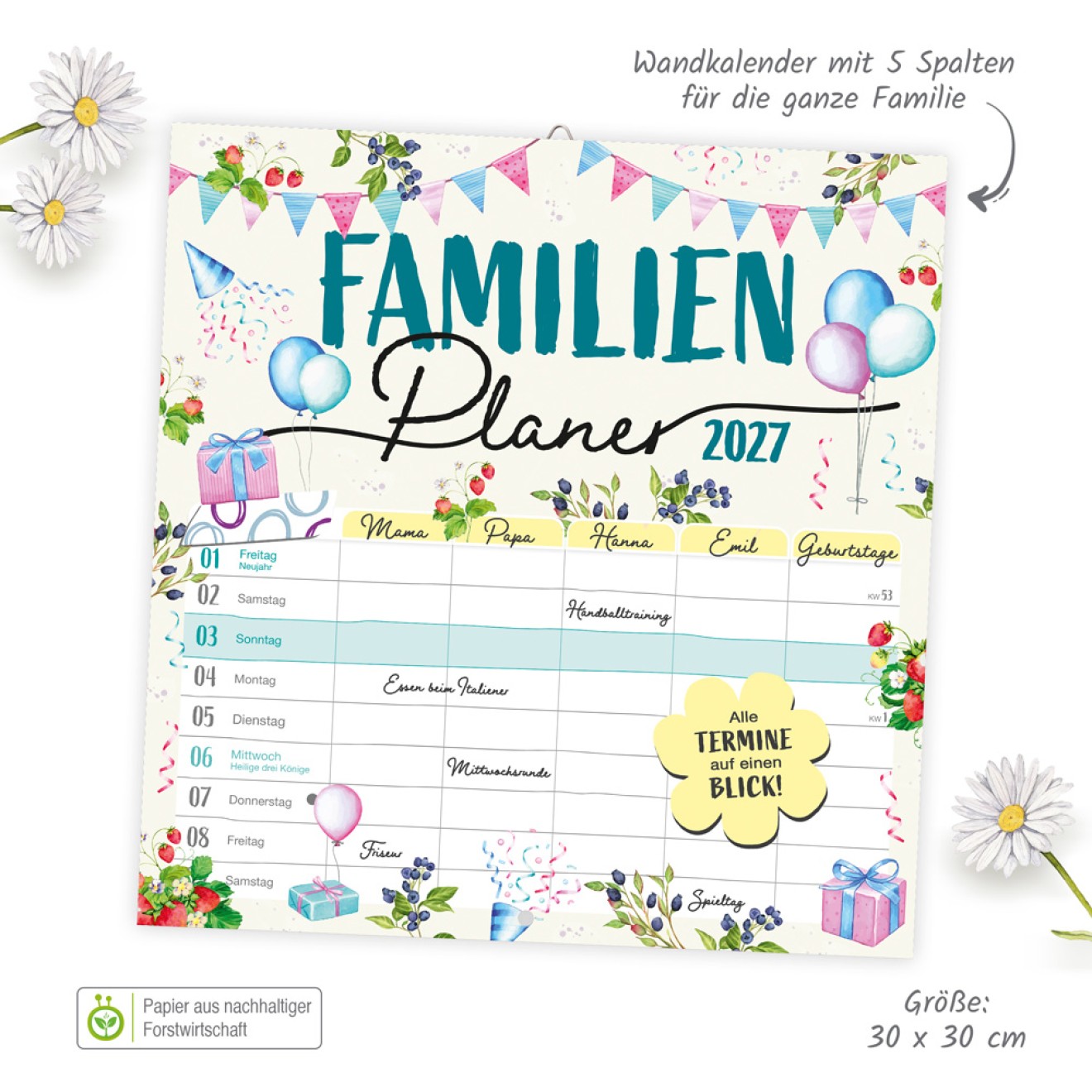 Broschürenkalender Familienplaner 2027