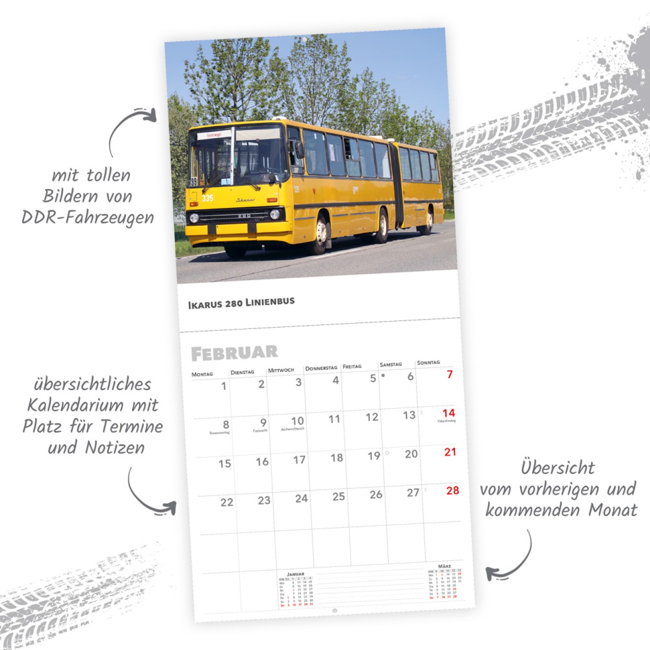 Broschürenkalender DDR Fahrzeuge 2027