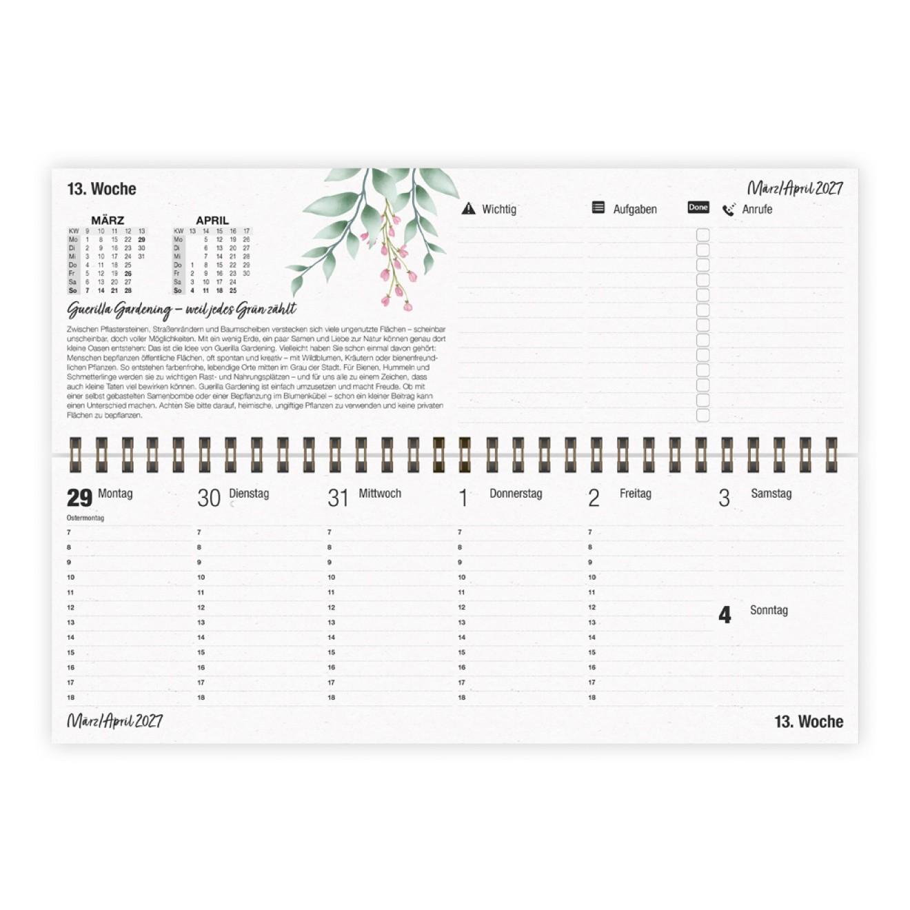 Wochentischkalender Natur 2027