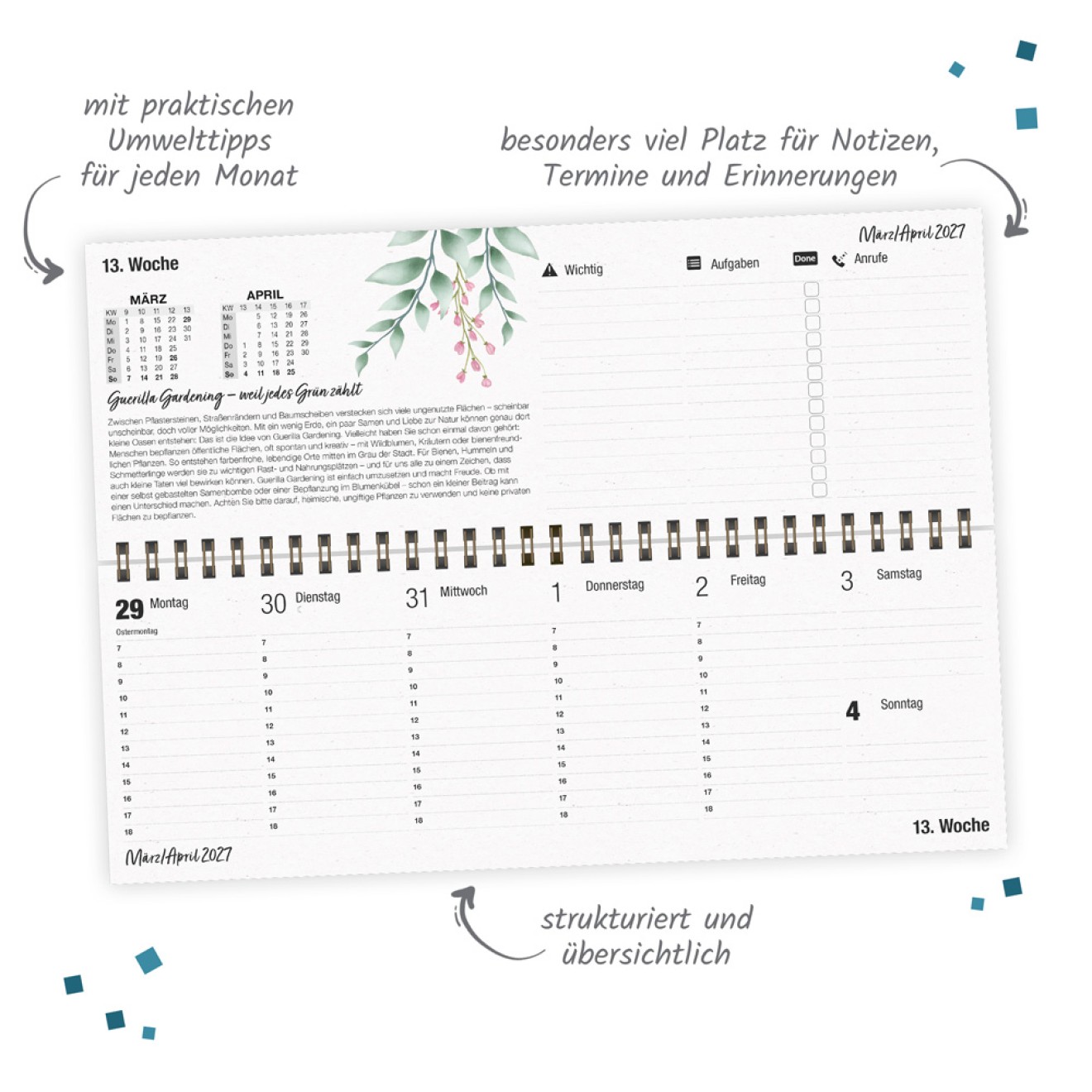 Wochentischkalender Natur 2027