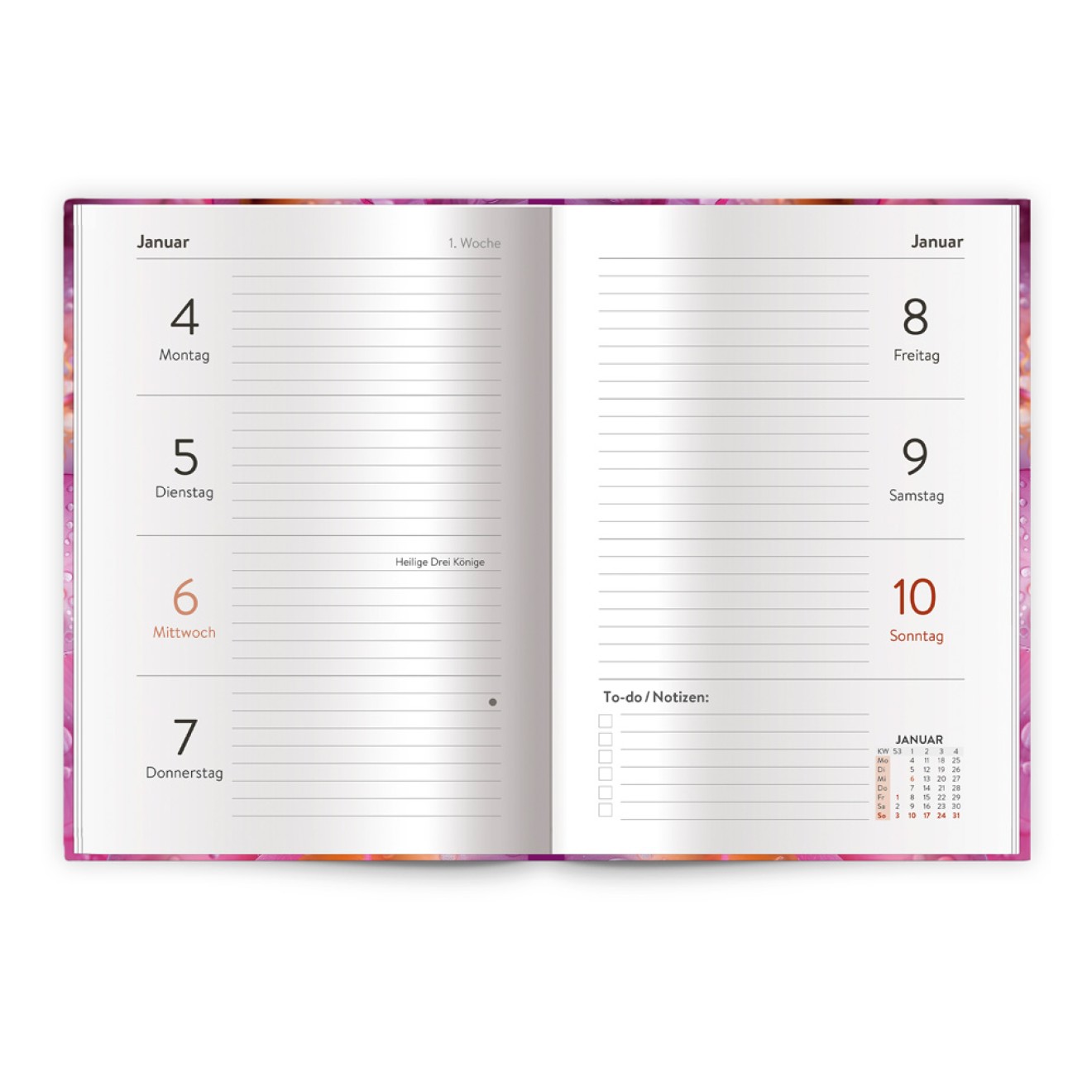 Taschenkalender A6 Flowers 2027