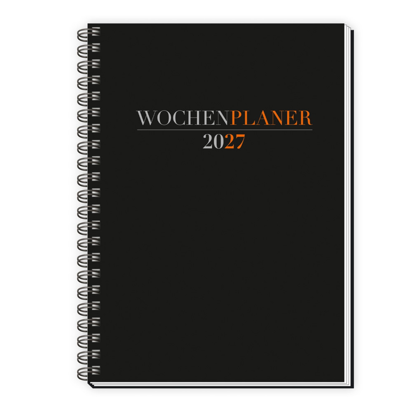 Wochenplaner A5 mit Wire-O Schwarz 2027