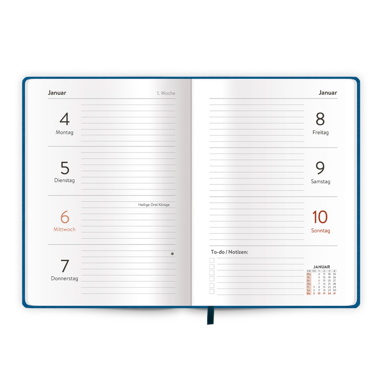 Taschenkalender A6 Soft Touch Maritim 2027