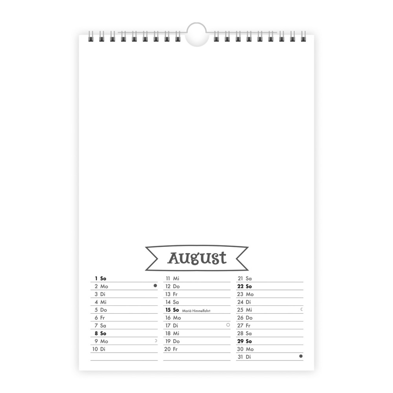 Foto- und Bastelkalender Premium A4 2027 mit vielen Stickern