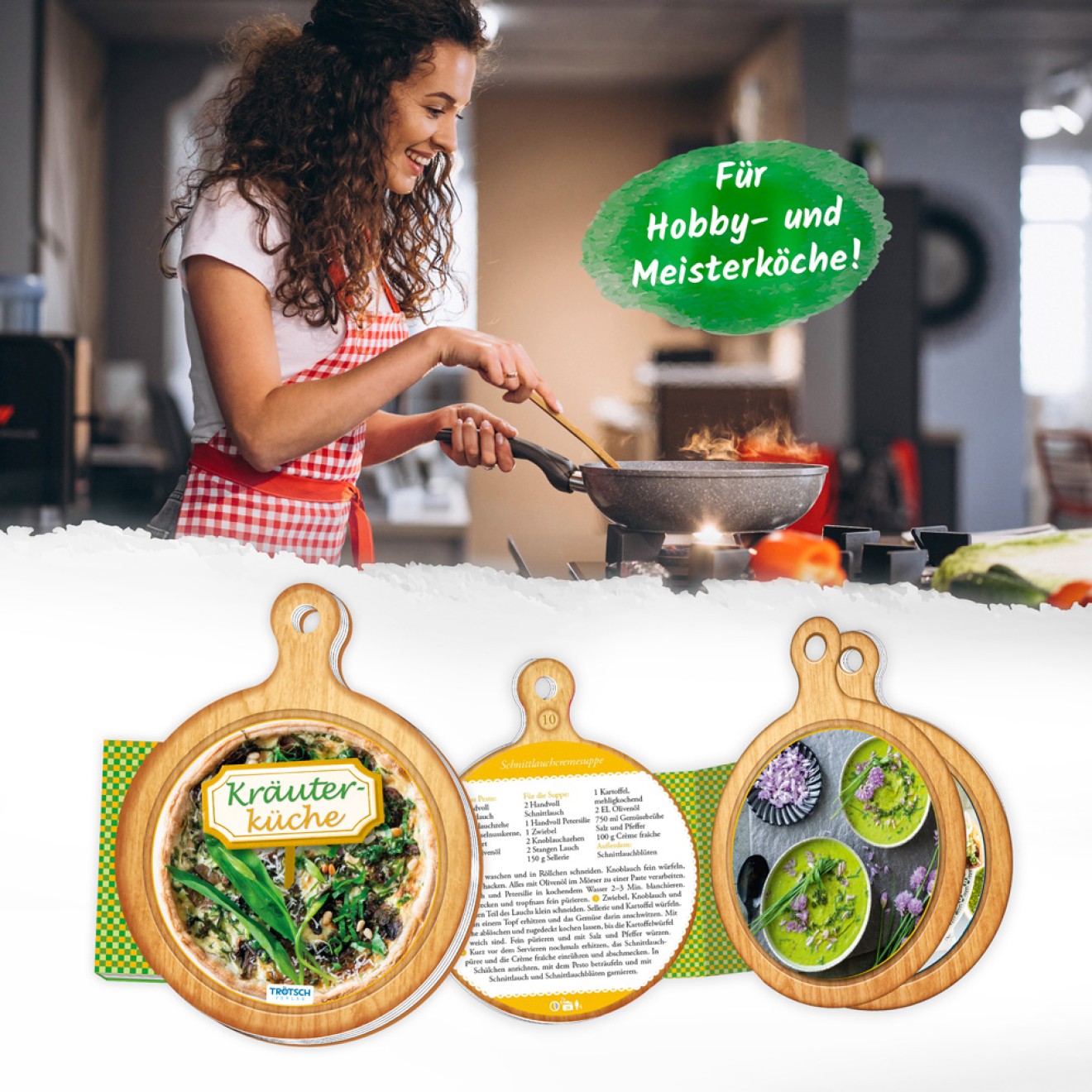 Rezeptbuch Brettchen "Kräuterküche"