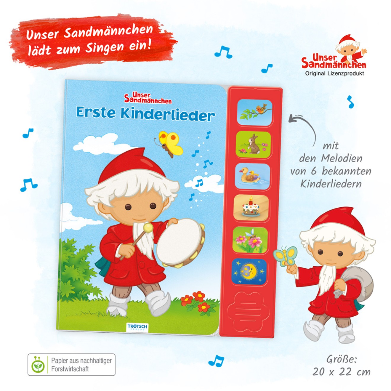 UNSER SANDMÄNNCHEN Soundbuch "Erste Kinderlieder"