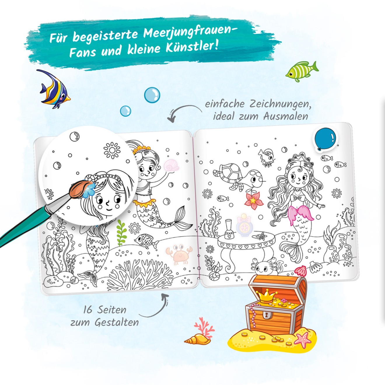 Stickermalbuch "Meerjungfrauen"