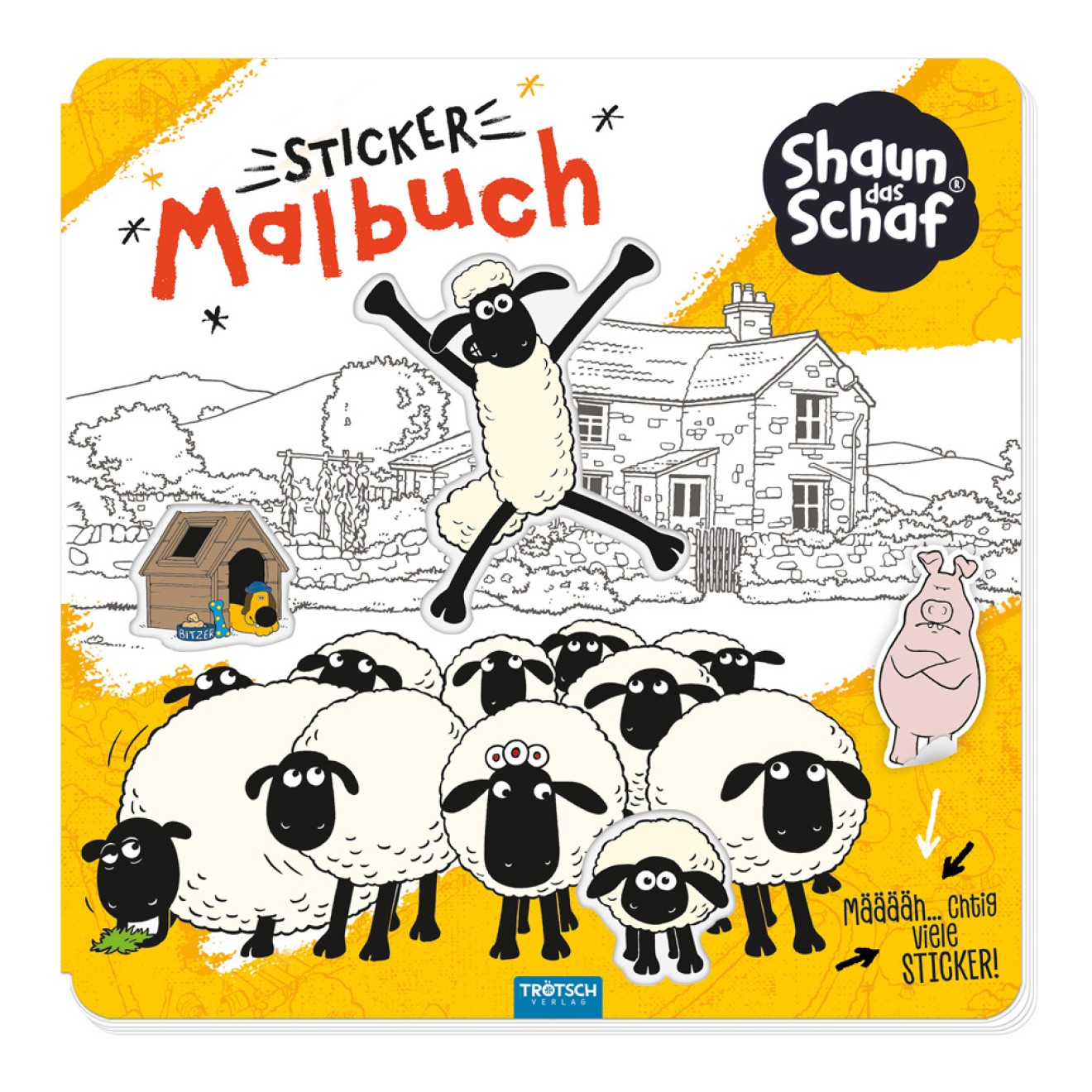 SHAUN DAS SCHAF Stickermalbuch