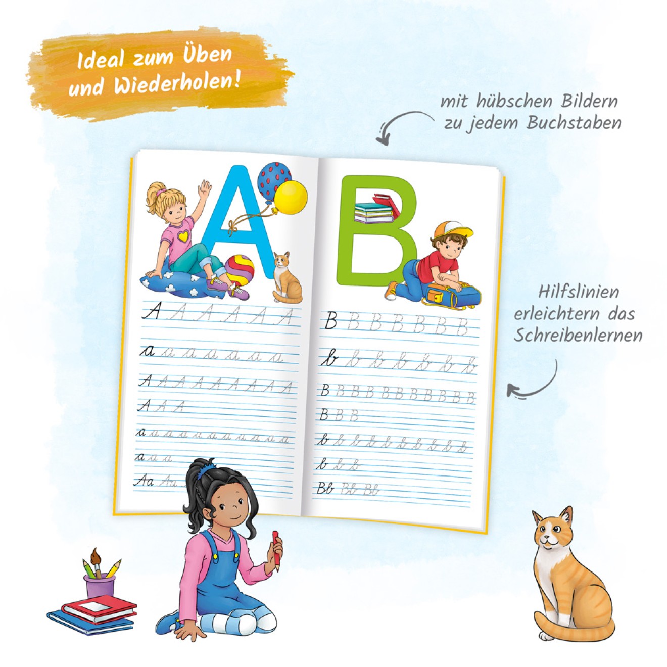 Mein 1. Übungsbuch "Buchstaben" Schreibschrift