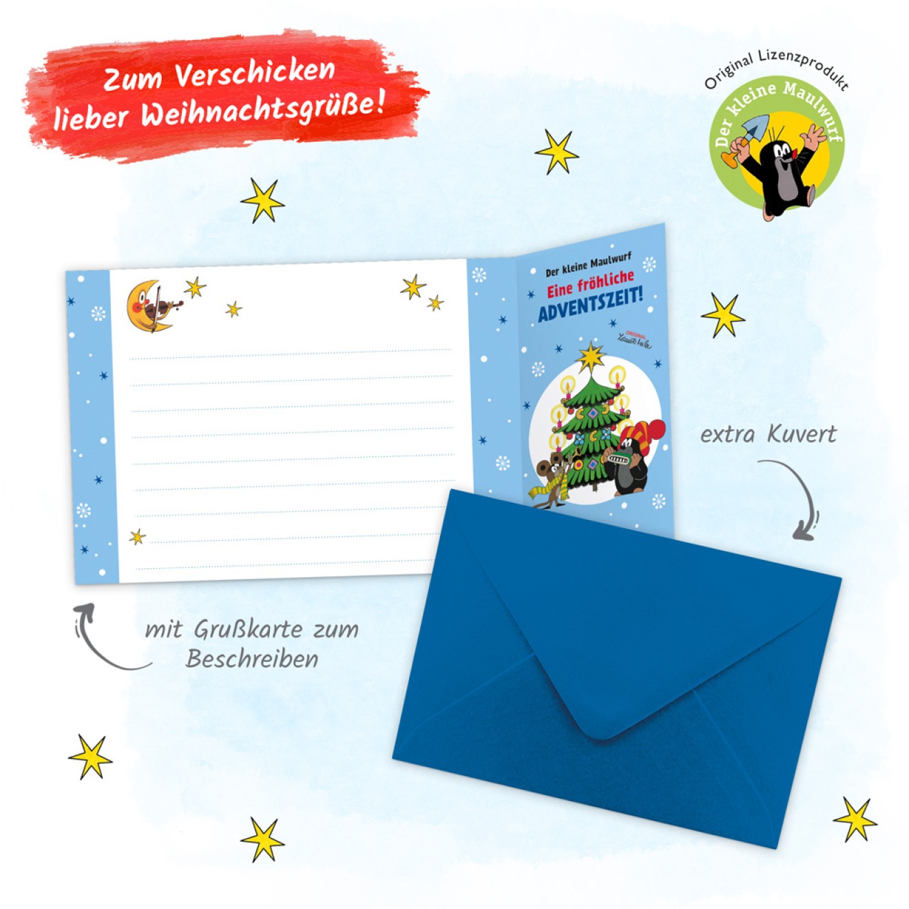 Der kleine Maulwurf Windlicht-Adventskalender