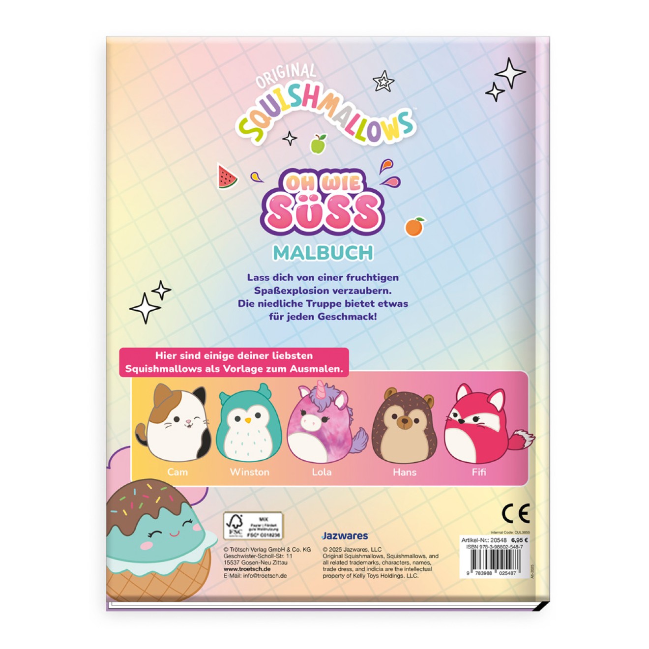 Squishmallows Ohwie süß-Malbuch