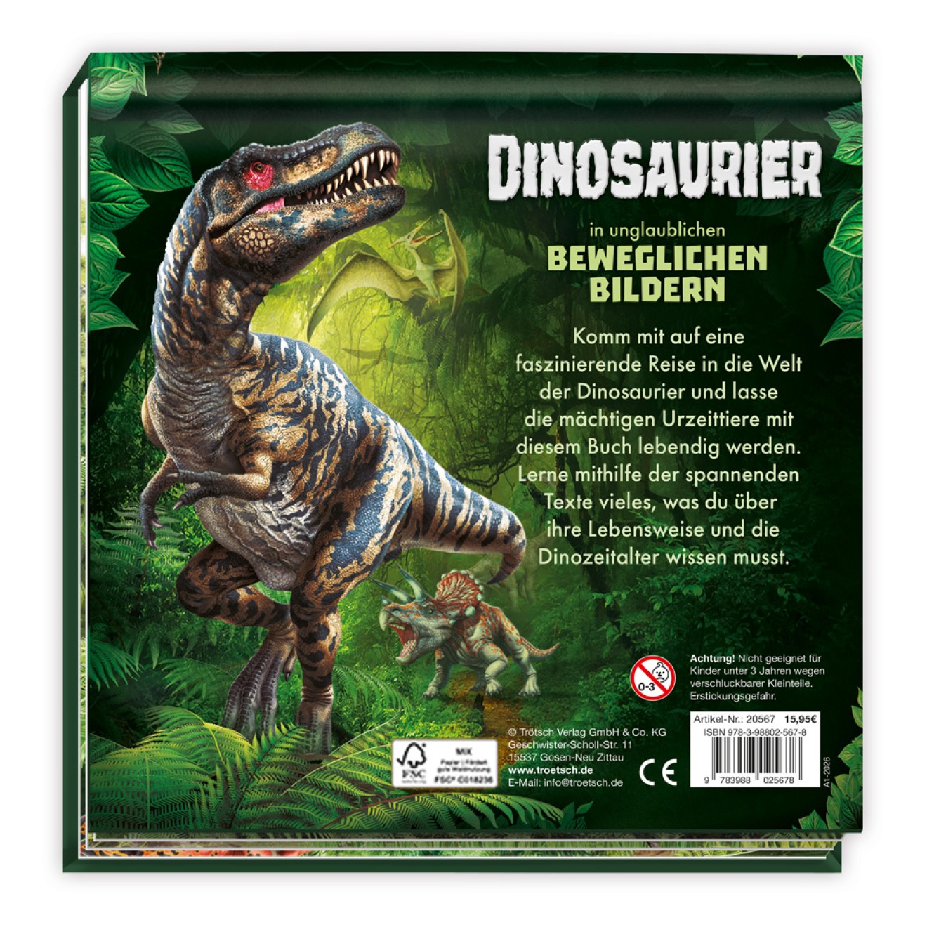 Kinderbuch Dinosaurier in unglaublichen beweglichen Bildern