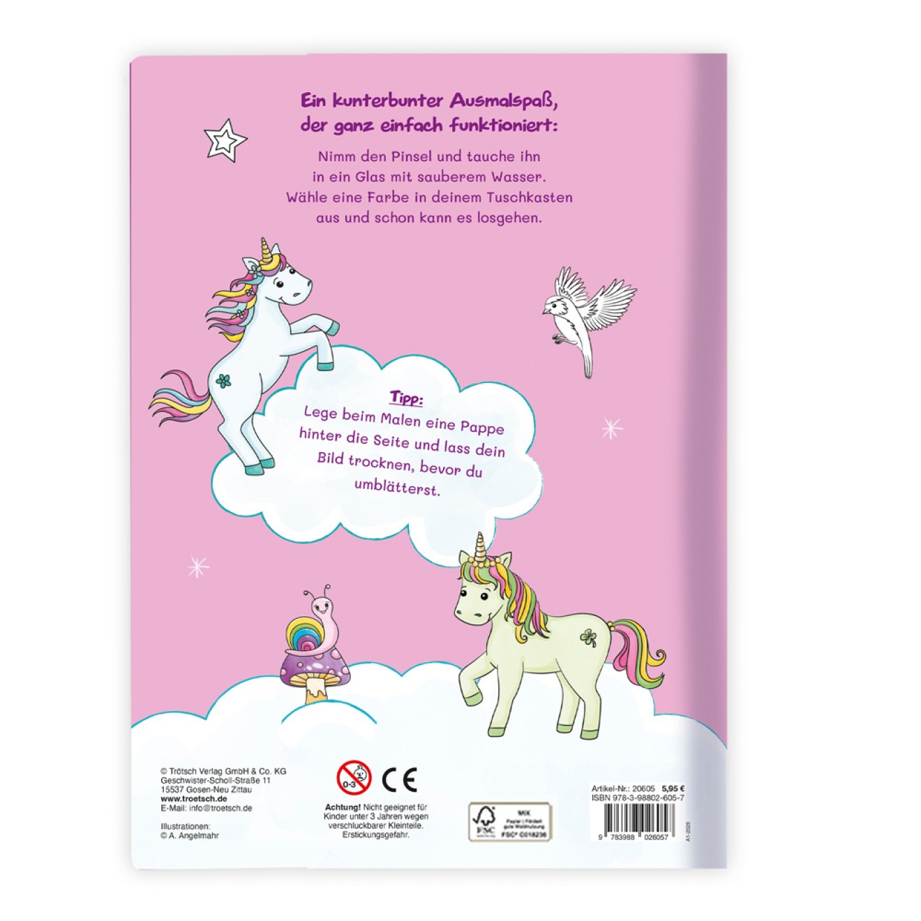 Malbuch Tuschkasten Einhornwelt