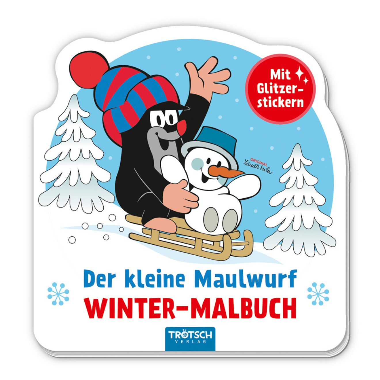 Der kleine Maulwurf Mini-Malbuch mit Stickern Winter