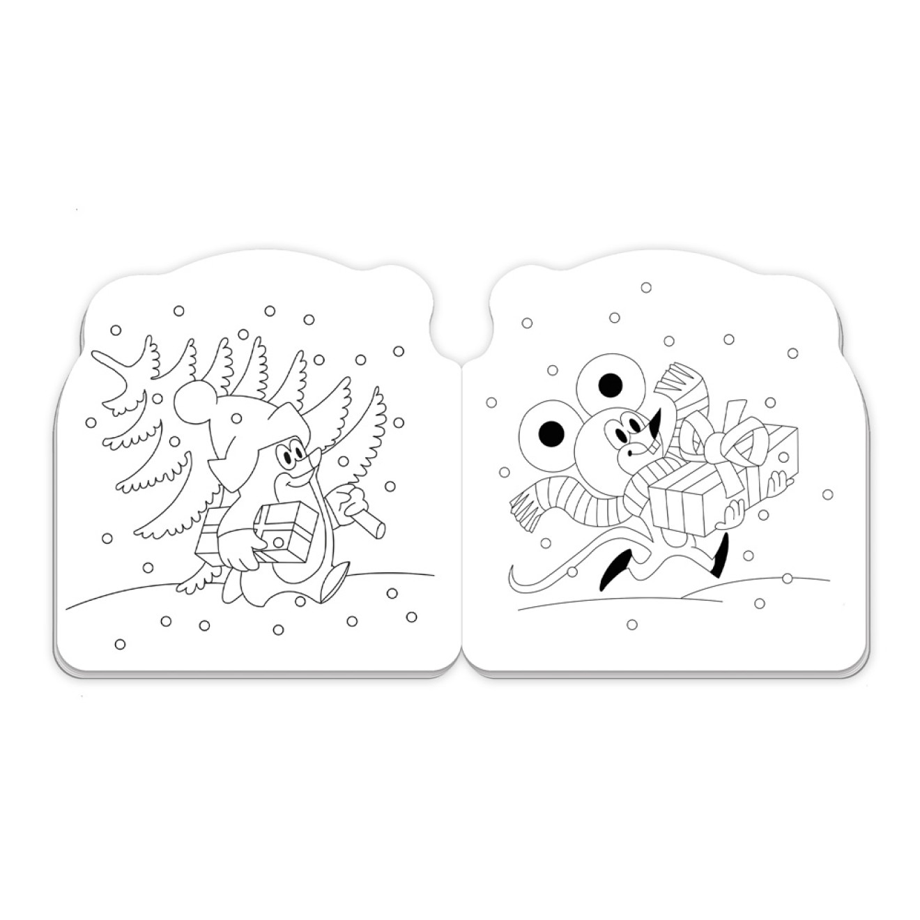 Der kleine Maulwurf Mini-Malbuch mit Stickern Winter