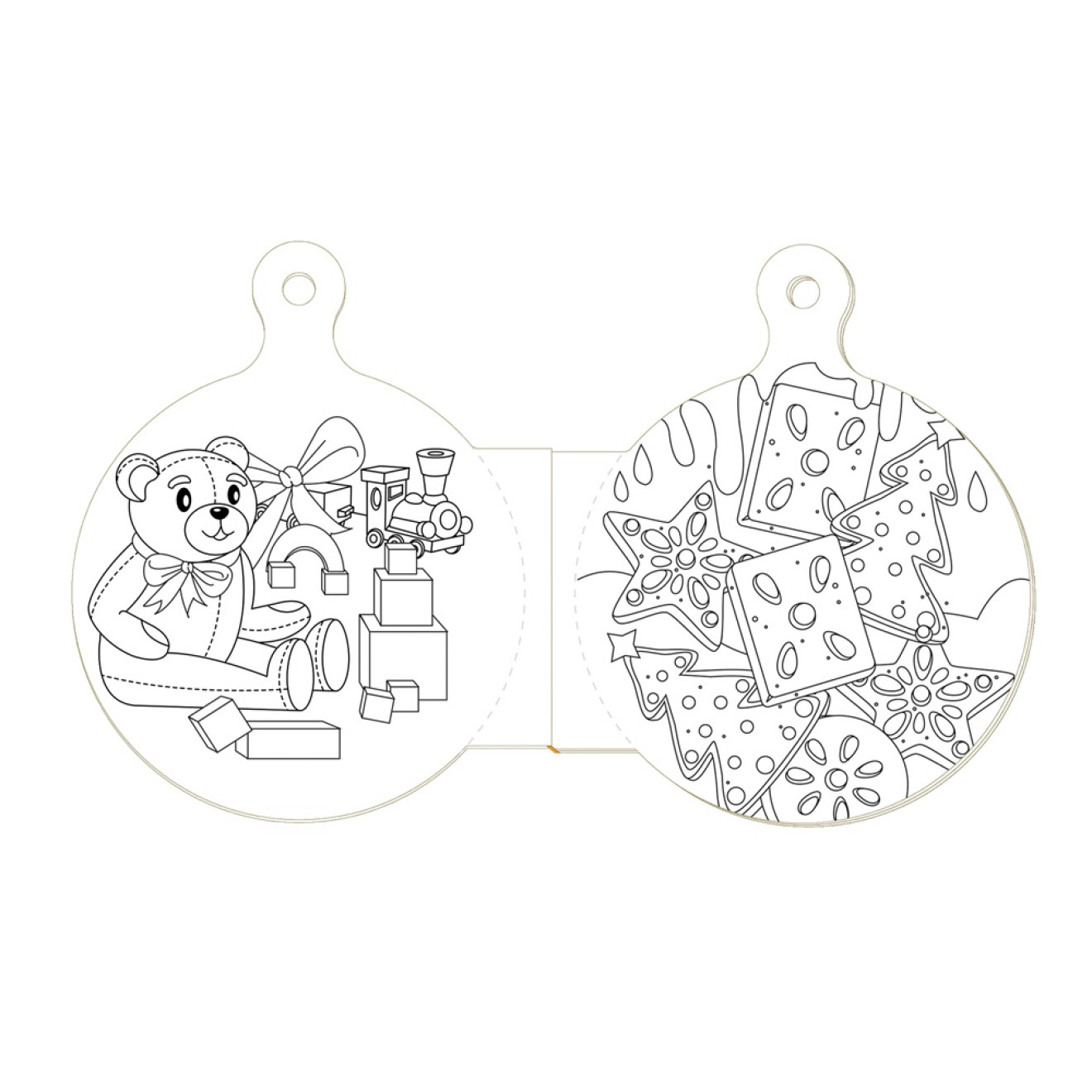 Malbuch Weihnachts-Malbuch Kugelform