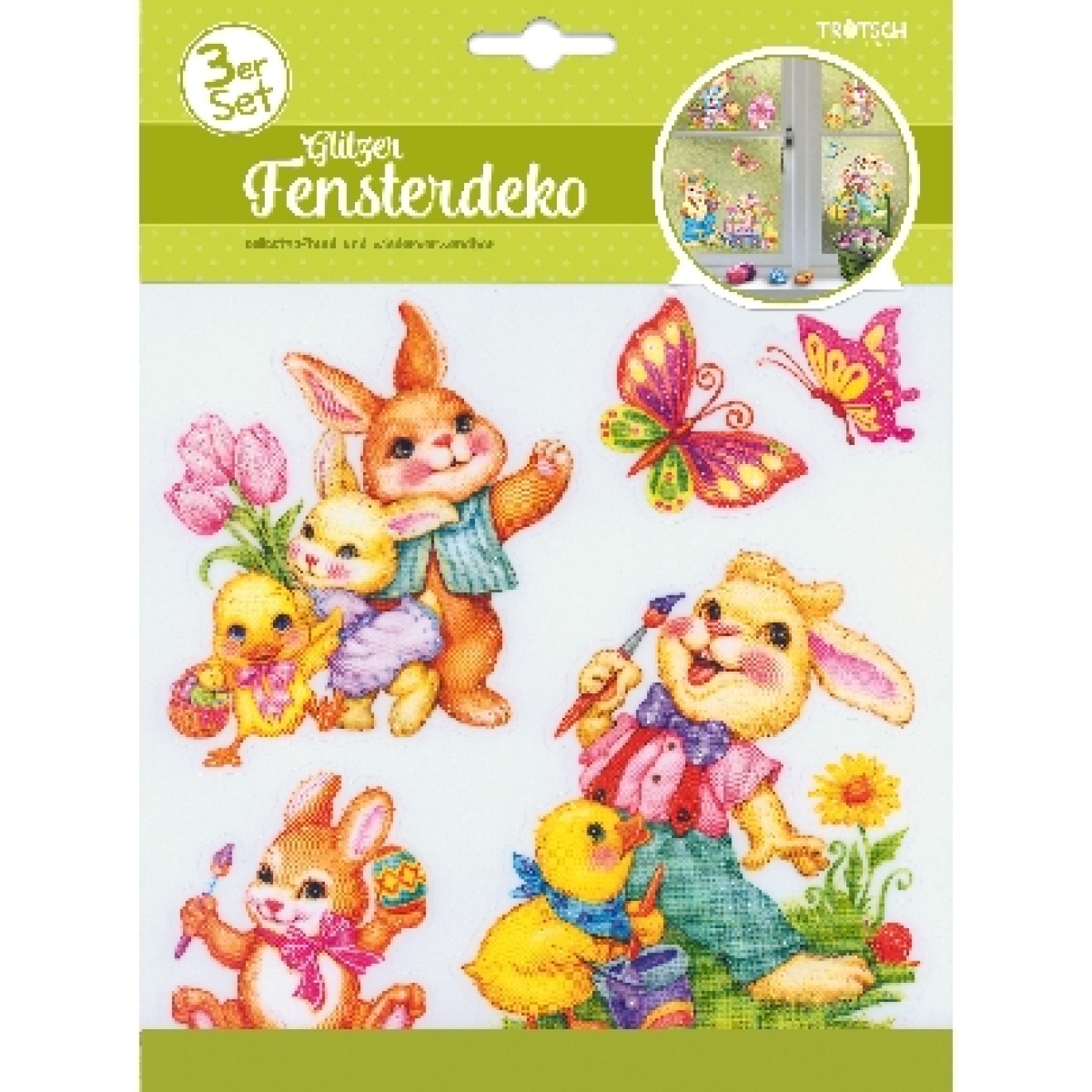 3er-Set Fensterdeko Ostern