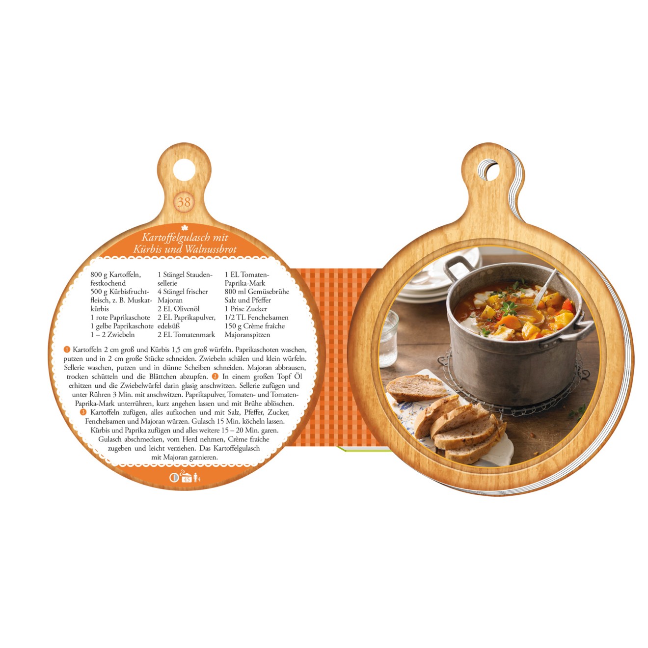 Rezeptbuch Brettchen "Jahreszeiten"