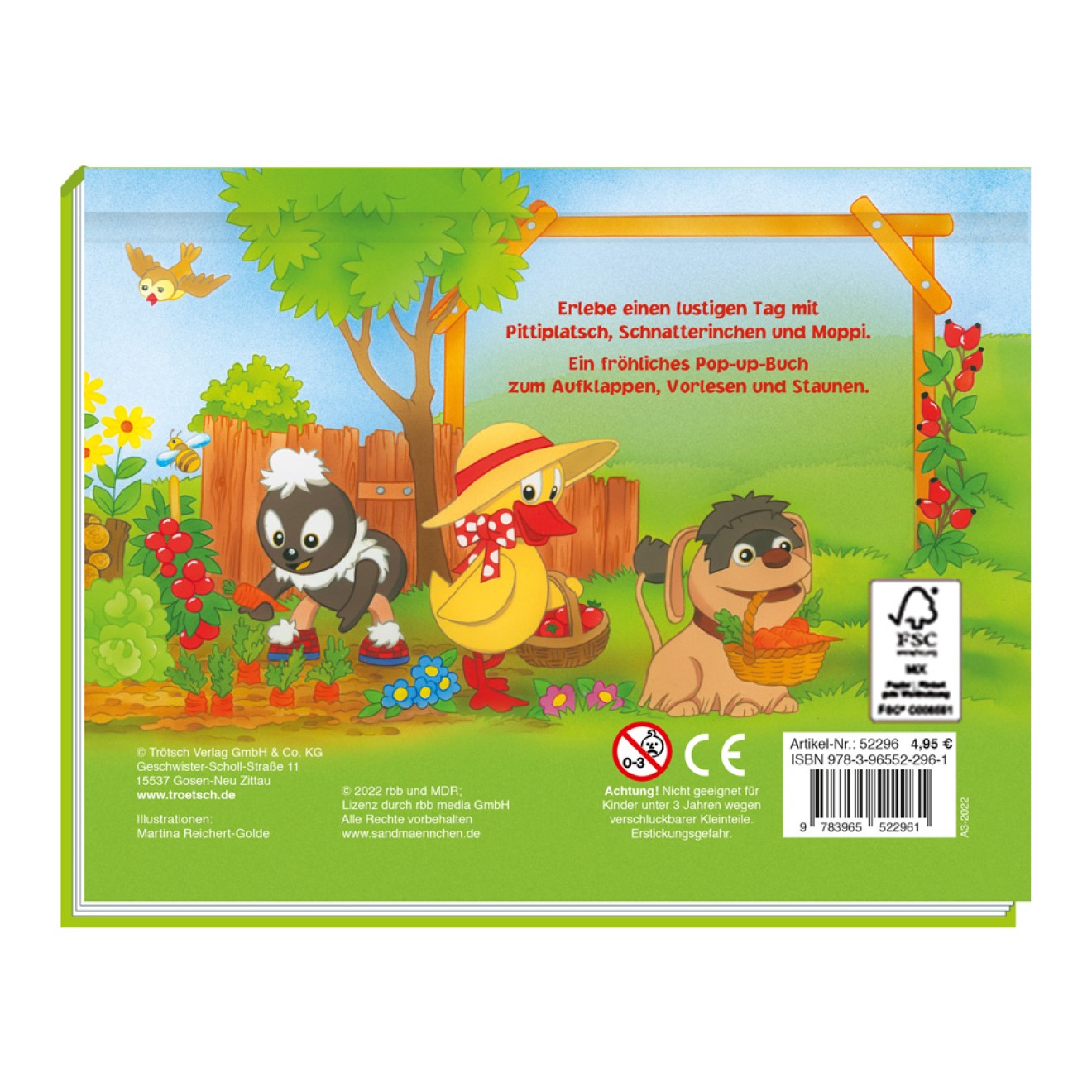 UNSER SANDMÄNNCHEN Mini-Pop-up-Buch "Pittiplatsch"